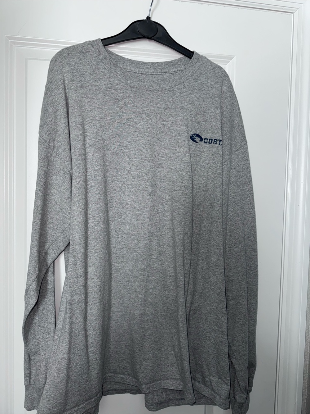 Men's Costa Long Sleeve Grey Crewneck Shirt
